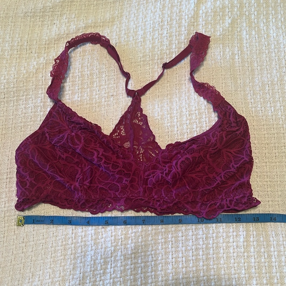 Xhilaration Pink Lace Bralette with Halter Back